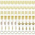 70Pcs Hair Braid Dreadlocks Beads Rings Clips DIY Braiding Metal Cuffs Jewelry Pendants for Women Girls Hair Accessories. 