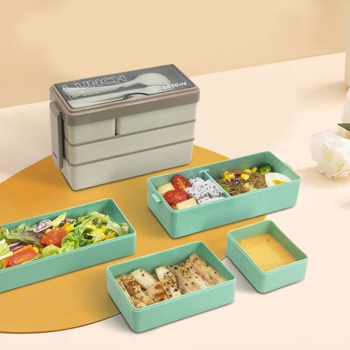 1pc%201450ML%203-layers%20Lunch%20Box%20With%20Tableware,%20Portable%20Detachable%20Microwavable%20Hermetic%20Bento%20Box%20For%20Adults%20School%20Office%20-%20Image%204