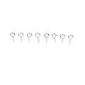 220 Pcs Key Ring with Chain Jump Rings Screw Eye Pins Set for Resin DIY Crafts Nicle. 