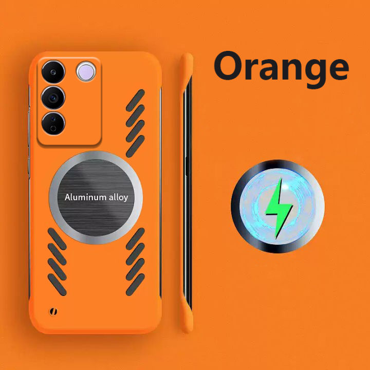 Sroof%20Case%20For%20VIVO%20V27e%20Summer%20new%20frameless%20heat%20dissipation%20magnetic%20hard%20Phone%20Case%20Back%20Cover%20-%20Image%204