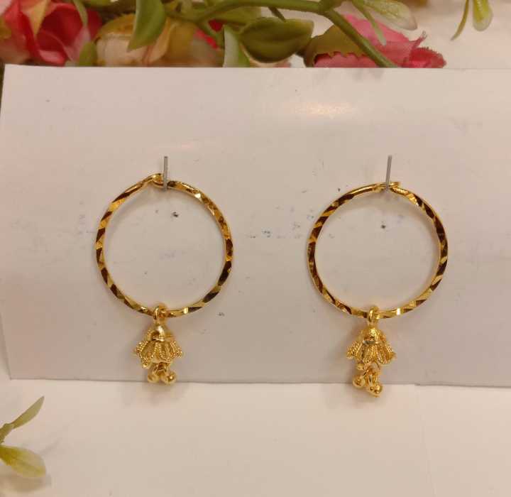 Gold plated ঝুমকা earring set for women