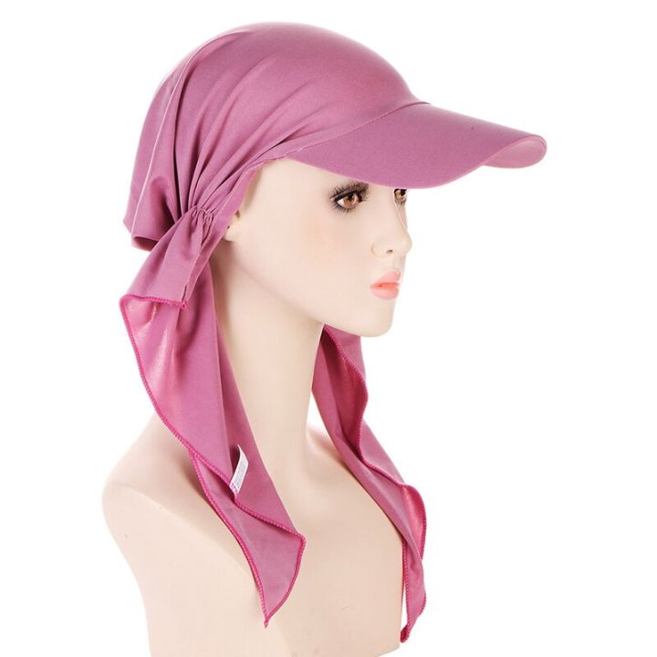 New%20Women%20Soft%20Turban%20Hat%20Solid%20Color%20Outdoor%20Brim%20Sunshade%20Hats%20Female%20Fashion%20Sun%20Hats%20Square%20Scarf%20Cap%20Headscarf%20Baseball%20Cap%20-%20Image%207