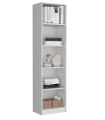 Elgin 6 Fit Black & White Bookcase Display Rack, Modern Home Display Rack, Bookshelves & Bookcases, Display Shelf with Storage, Book Shelves for Bedroom, Living Room, Home Office. 