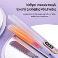 Safe Anti Perm Curler Hair Straightener 2-In-1 Negative Ion Essential Oil Hair Care 10 Second Fast Heating Hair Styling Tool.