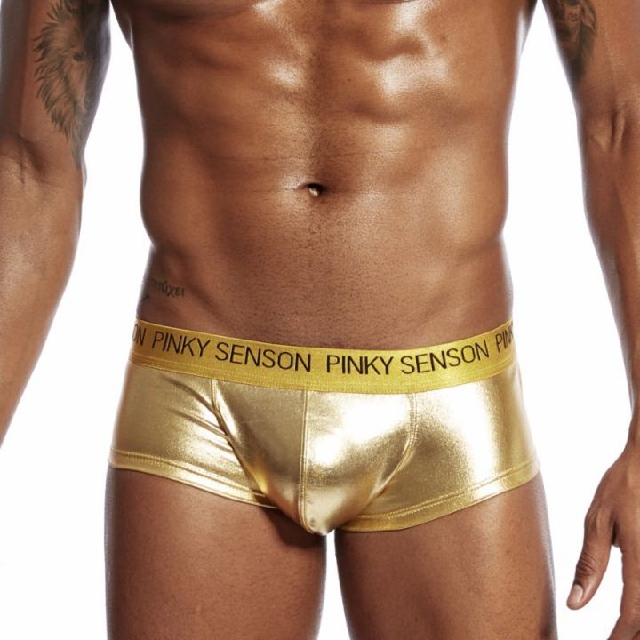 Mens%20Leather%20Underwear%20Boxers%20Bright%20Gold%20Crotchless%20Boxer%20Shorts%20Men%20U%20Convex%20Low%20Waist%20Male%20Boxershorts%20Underpants%20-%20Image%203