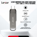 Lexar JumpDrive Dual Drive D400 64GB 2-in-1 USB 3.1 Type-C Pen Drive with 256-bit AES Encryption - PC/Android/Mac Compatible. 