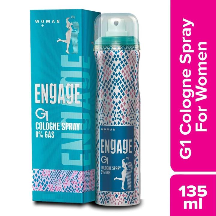Engage G1 Cologne No Gas Perfume for Women, Floral and Sweet, Skin Friendly, 135ml