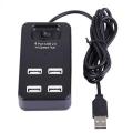 Portable 4 Ports USB 2.0 High Speed Hub with Cable On/Off Switch P-1601. 