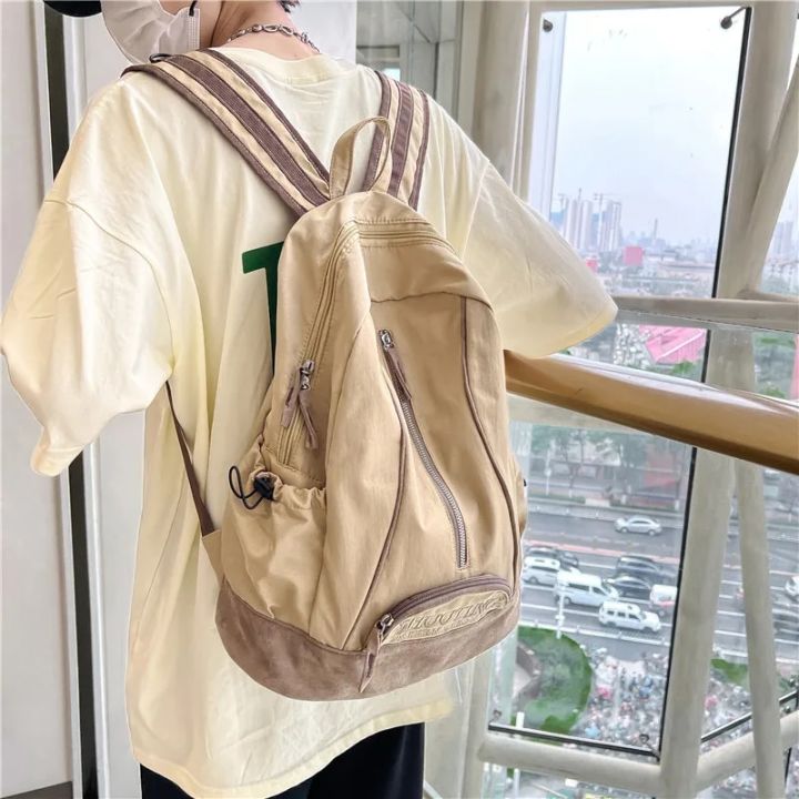 Aesthetic%20Backpack%20Large%20Capacity%20Women%20Laptop%20Backpack%20Daypack%20Casual%20Travel%20Nylon%20Backpack%20Waterproof%20School%20Bags%20for%20Girls%20-%20Image%204