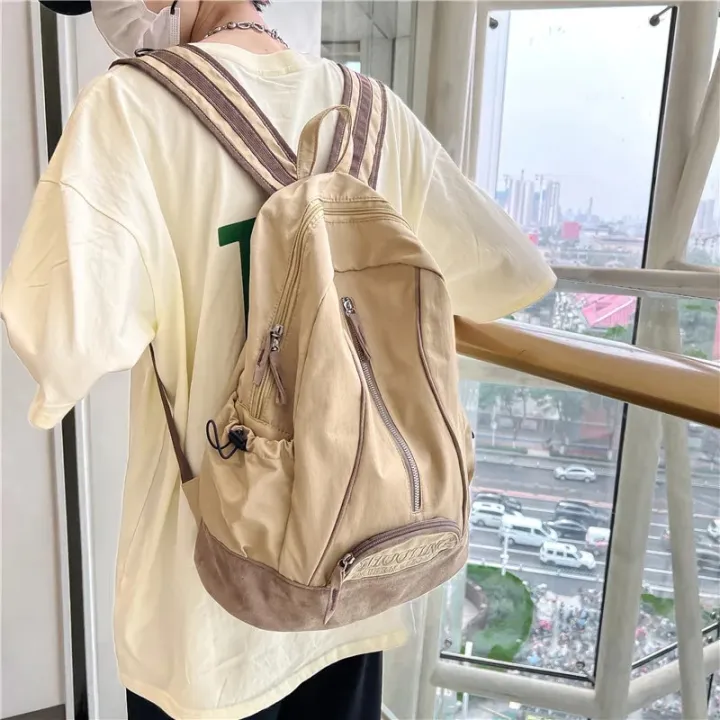 Aesthetic%20Backpack%20Large%20Capacity%20Women%20Laptop%20Backpack%20Daypack%20Casual%20Travel%20Nylon%20Backpack%20Waterproof%20School%20Bags%20for%20Girls%20-%20Image%204