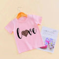 Summer short sleeve New Kids T shirt for boy cartoon casual girls tops leopard children boys clothes. 