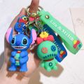 Disney Lilo Stitch Keychain Anime Figure Cute Stitch Keyrings Fashion Couple Bag Ornament Car Key Chain Gifts Accessories. 