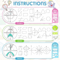 Multifunctional Geometric Ruler Multifunctional Ruler Geometric Drafting Tool for Student School Office.