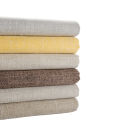 Wholesale solid color cotton linen sandy fabric thickened bamboo plain fabric linen composite background cross pattern cushion cloth. 