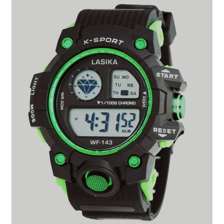 Digital Waterproof sports  Watch for Kids -ggreen
