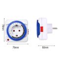 EU Timer Switch Timer 24 Hours Plug In Mechanical Grounded Programmable Smart Countdown Loop Switch Socket Indoor Auto Power Off. 