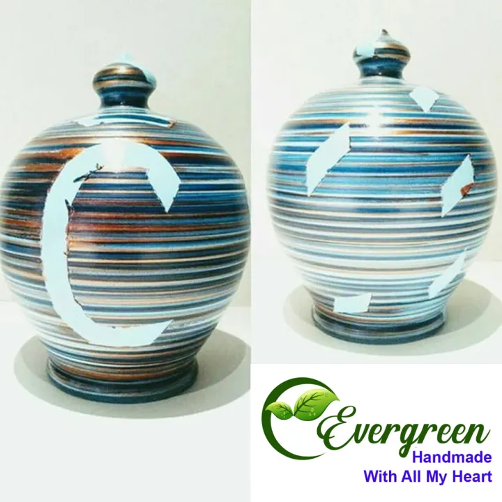 Clay%20bank%20only%20money%20save%2012"%20Big%20size%20with%20rongdhonu%20painting%20Matir%20bank%20Big%20round%20clay%20money%20bank%20-%20Image%205