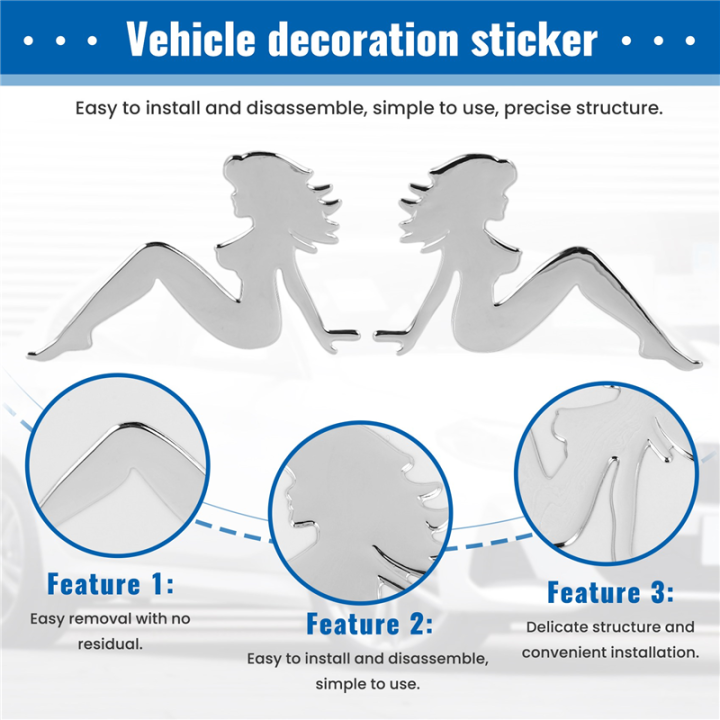 Nice%20lady%20car%20vehicle%20decoration%20sticker%20emblem%20logo%20badge%20-%20Image%203