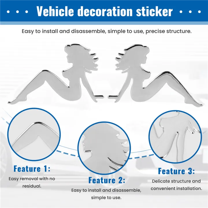 Nice%20lady%20car%20vehicle%20decoration%20sticker%20emblem%20logo%20badge%20-%20Image%203