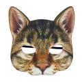 Lifelike Cat Half Face Cover Masquerade Cosplay Mask Halloween Party Head Cover Halloween Cosplay Party Carnival Prop.