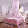 Mosquito Net for Bed, Size Bed Canopy Hanging Curtain Netting, Princess Round Hoop Sheer Bed Canopy for All Purple. 