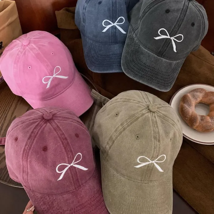 Breathable%20Bow%20Embroidered%20Baseball%20Hat%20Retro%20Embroidered%20Adjustable%20Vintage%20Baseball%20Cap%20Soft%20Top%20Sunscreen%20Sunproof%20Cap%20for%20Travel%20Hat%20Outdoor%20Sun%20Shade%20Women's%20Cap%20Daily%20Wear%20Streetwear%20Fashion%20-%20Image%206