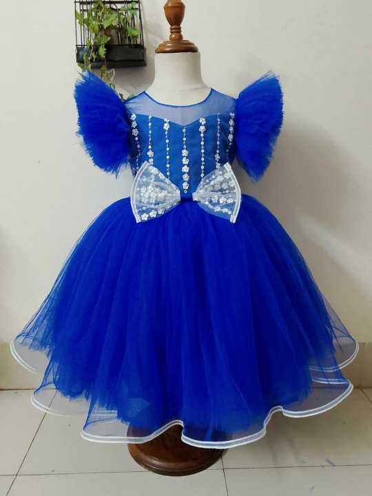 Party%20Dress/%20Frock%20for%20Baby/Kids/Children%20Girls%20(Age%200-8%20Years)%20%E2%80%93%20Blue%20%20Fluffy%20Frock%20with%20Puff%20Sleeves%20-%20Eid%20Collection!%20Birthday/Wedding/Party/Comfortable/Summer/Winter%20-%20Image%203