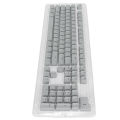 106 Keys Keycaps OEM Height Two Colors Injection Fastness OPQ Opaque Keycaps for 61/87/104 Keys Mechanical KeyboardLight Grey Black Letters. 