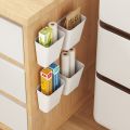 2PCS Multifunctional Portable Office Cabinet Door Desk Wall Mounted Storage Box Bathroom Toiletries Storage Rack Organizer Holder with Hooks.