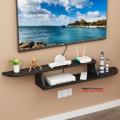Floating TV Stand Wall Mounted Media Console Entertainment Storage Shelf Set-top Box Stand Hanging Wi-Fi Router Storage Wall Mount Shelves.
