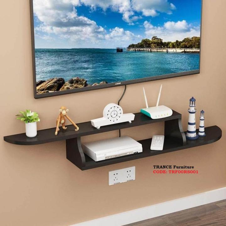 Floating TV Stand Wall Mounted Media Console Entertainment Storage Shelf Set-top Box Stand Hanging Wi-Fi Router Storage Wall Mount Shelves