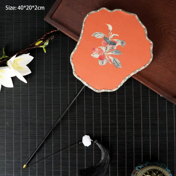 Song%20Brocade%20Ancient%20Fan%20Intricate%20Red/White%20Children'S%20Fan%20Cherry%20Fan%20for%20Hanfu%20Photography%20Children'S%20Costume%20Accessory%20Traditional%20Fan%20Collecting%20Cultural%20Exhibition%20Prop%20-%20Image%205