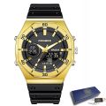LIGE New Dual display Watches For Men Casual Sports Chronograph Quartz Big Dial Wrist Watch Silicone Waterproof Digital Clock. 