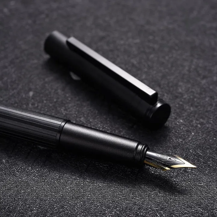 Hongdian%20H1%20Black%20Aluminum%20Fountain%20Pen%20Extra%20Fine%20Nib,%20Smooth%20Writing%20Instrument%20with%20Converter%20and%20Pen%20Case%20Set%20-%20Image%203
