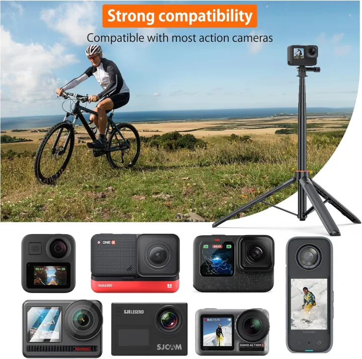 VRIG%20TP-21%20Selfie%20Stick%20Tripod%201.4M%20Action%20Camera%20for%20Insta360%20GoPro%20Hero%2010%209%208%207%20AKASO%20SJCAM%20OSMO%20Action%20Cameras%20-%20Image%204