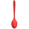 Silicone Spoon Long-handled Heat-resistant Solid Color Food Grade Cooking Spoon Tools for Home.