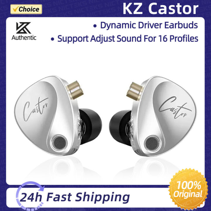 KZ Castor Hifi Headphones Dual Dynamic Driver High-end Tunable Bass Balanced Armature Wired Earbuds Monitor Headphone