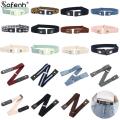 No Buckle Stretch Elastic Waist Belt Buckless Belt Invisible Elastic Waist Belt Unisex For Jeans Pants, Lazy Belts For Women Men. 