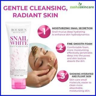 Roushun%20Snail%20White%20Face%20Wash%20Foam%20Facial%20Cleanser-100gm%20-%20Image%203