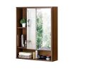 High Quality Multipurpose Mirror with Cabinet Shelf | Engineered Wooden Mirror Shelve for Bathroom, Dining & Living Room.