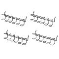 Peg board accesorries-4 x Pegboard Hook-Black. 