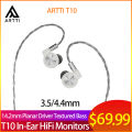 ARTTI T10 HiFi Earphones IEMs In-ear Wired Earphones Monitors Stereo Headphone Detachable 0.78mm 2pin 3.5MM/4.4MM Plug Cable. 