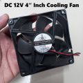 4″ Inch 12V Cooling Fans 4 Inches DC 12V 90x25mm Heatsink Cooler Cooling Fan Radiator Heat Dissipation Fan With Cables. 