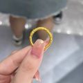 Xiaohongshu ancient Bauhinia flower curly pattern ring for women retro palace style gold carved plain ring ring for women.