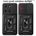 Slide Lens Funda for Infinix Note 30 5G Case for Infinix Note 30 Pro 4G Case Magnetic Ring Stand Holder Armor Cover. 