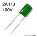 25Pcs- 473j 100V Mylar 2A473j 100V Polyester Film Capacitor Metallized 47nF Polypropylene Capacitor Electrical Circuitry & Parts.
