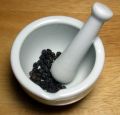 Handheld Ceramic Mortar and Pestle Set - White. 