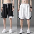 Basketball Shorts Men's Sports Loose Summer Fashion Brand Boys Quick-Drying Student Men's Ice Running Sports Fifth Pants. 