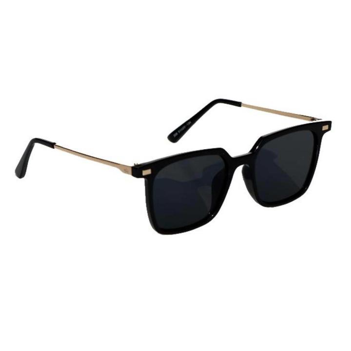 Black and Golden Steel Sunglasses - Sun Glass For Men
