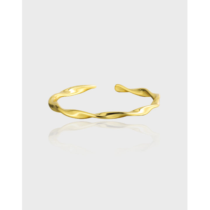 JL056 Korean version S925 sterling silver Mobius wavy joint tail ring women's ring personalized silver ring